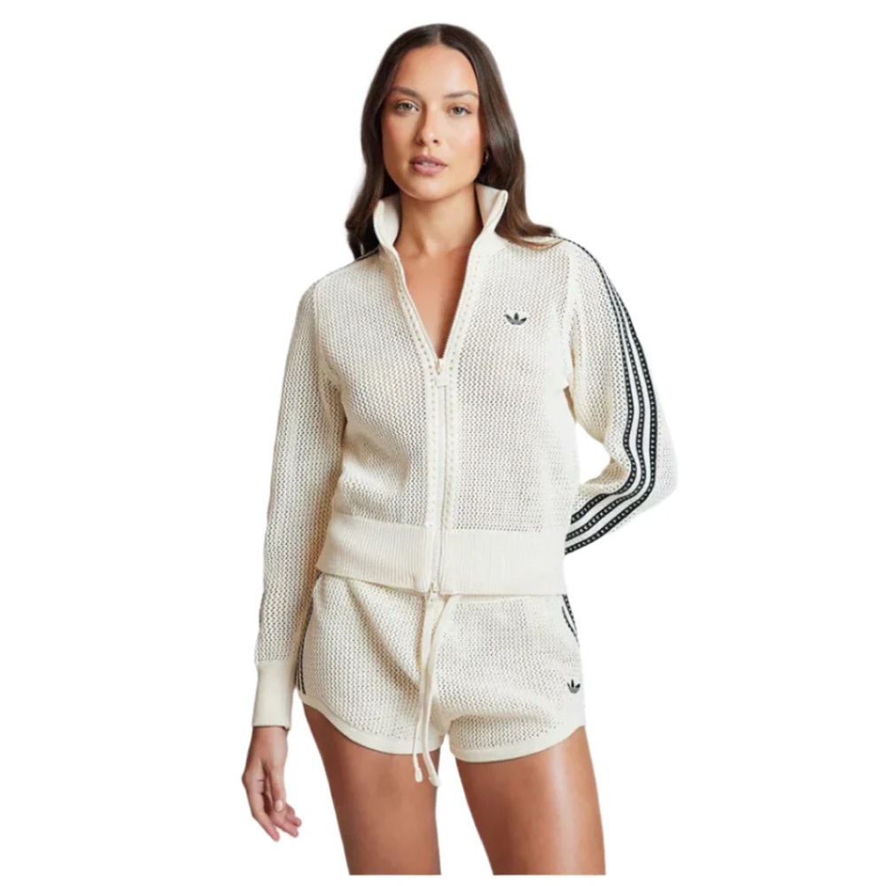 Adidas Original NWT Knit Track Jacket and Shorts Set XS